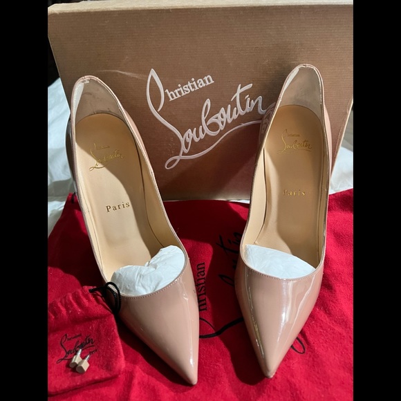 Christian Louboutin SO KATE 120MM Nude Patent Pump Heels - Picture 2 of 16